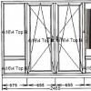 Оконный блок Veka Softline 1700 x 2460, цвет: болотный дуб