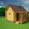 Баня под ключ из оцилиндрованного бревна