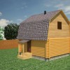 Баня 5*5 из оцилиндрованного бревна